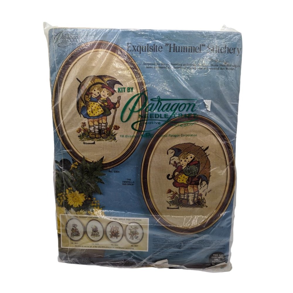 Paragon Needle Craft The Umbrella Children Exquisite Hummel Stitchery 5x12 In - Picture 4 of 6